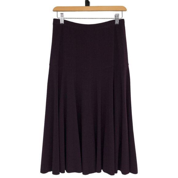 Fast Base Plum Flared Midi Skirt size L - Picture 1 of 13